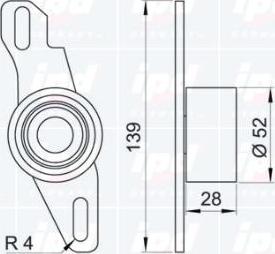 IPD 14-0230 - Натяжной ролик, ремень ГРМ avtokuzovplus.com.ua