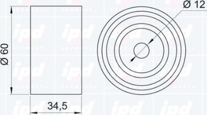 IPD 14-0251 - Натяжной ролик, ремень ГРМ avtokuzovplus.com.ua