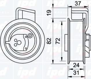 IPD 14-0266 - Натяжна ролик, ремінь ГРМ autocars.com.ua