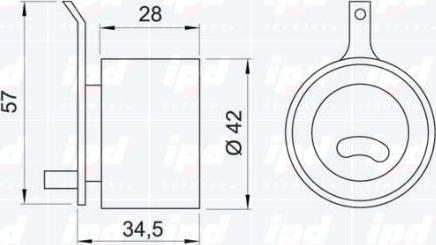 IPD 14-0273 - Натяжной ролик, ремень ГРМ avtokuzovplus.com.ua