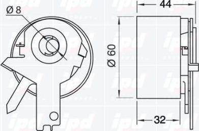 IPD 14-0293 - Натяжна ролик, ремінь ГРМ autocars.com.ua