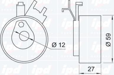 IPD 14-0299 - Натяжной ролик, ремень ГРМ avtokuzovplus.com.ua