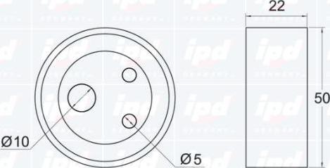 IPD 14-0313 - Натяжна ролик, ремінь ГРМ autocars.com.ua