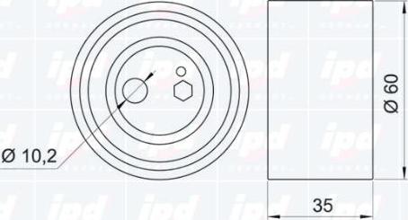 IPD 14-0355 - Натяжной ролик, ремень ГРМ autodnr.net