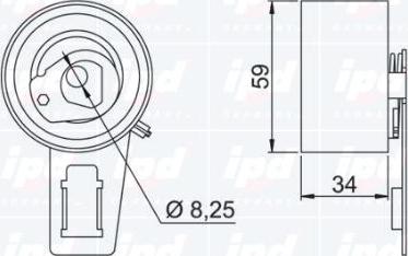 IPD 14-0380 - Натяжной ролик, ремень ГРМ avtokuzovplus.com.ua