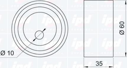 IPD 14-0396 - Натяжна ролик, ремінь ГРМ autocars.com.ua