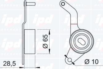 IPD 14-0456 - Натяжной ролик, ремень ГРМ avtokuzovplus.com.ua