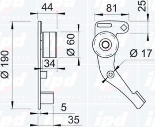 IPD 14-0504 - Натяжна ролик, ремінь ГРМ autocars.com.ua