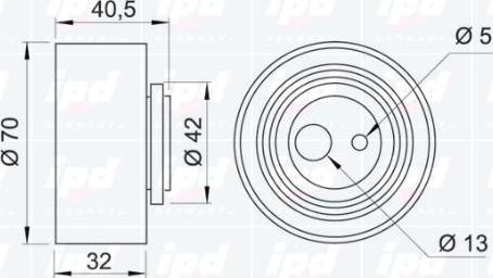 IPD 14-0518 - Натяжна ролик, ремінь ГРМ autocars.com.ua