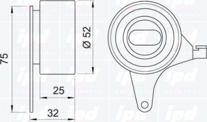 IPD 14-0550 - Натяжной ролик, ремень ГРМ avtokuzovplus.com.ua