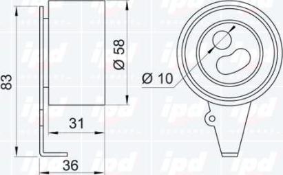 IPD 14-0564 - Натяжной ролик, ремень ГРМ avtokuzovplus.com.ua