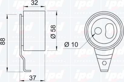 IPD 14-0565 - Натяжной ролик, ремень ГРМ avtokuzovplus.com.ua