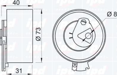 IPD 14-0591 - Натяжна ролик, ремінь ГРМ autocars.com.ua