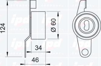 IPD 14-0592 - Натяжной ролик, ремень ГРМ autodnr.net