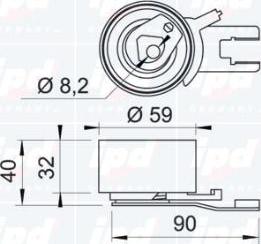 IPD 14-0594 - Натяжна ролик, ремінь ГРМ autocars.com.ua