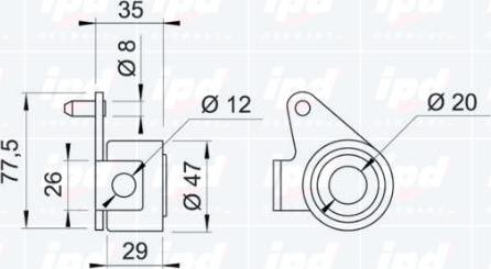 IPD 14-0600 - Натяжной ролик, ремень ГРМ autodnr.net