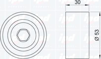 IPD 14-0606 - Натяжна ролик, ремінь ГРМ autocars.com.ua
