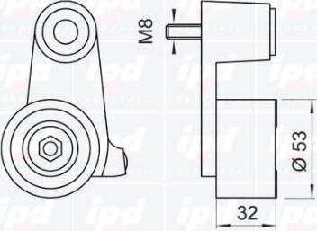 IPD 14-0609 - Натяжной ролик, ремень ГРМ avtokuzovplus.com.ua