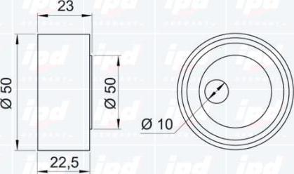 IPD 14-0622 - Натяжна ролик, ремінь ГРМ autocars.com.ua