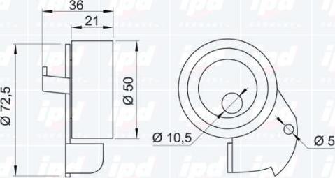 IPD 14-0623 - Натяжна ролик, ремінь ГРМ autocars.com.ua