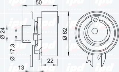 IPD 14-0654 - Натяжной ролик, ремень ГРМ avtokuzovplus.com.ua