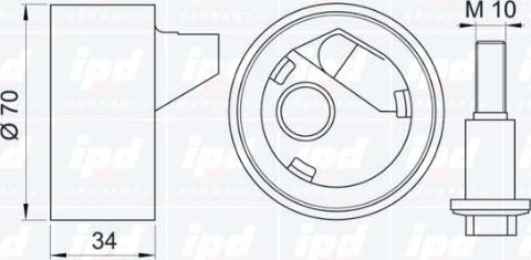 IPD 14-0662 - Натяжной ролик, ремень ГРМ avtokuzovplus.com.ua