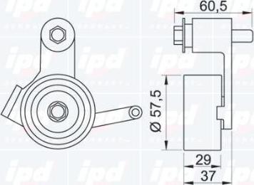 IPD 14-0666 - Натяжной ролик, ремень ГРМ avtokuzovplus.com.ua