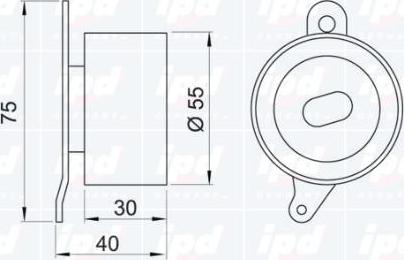 IPD 14-0700 - Натяжной ролик, ремень ГРМ avtokuzovplus.com.ua