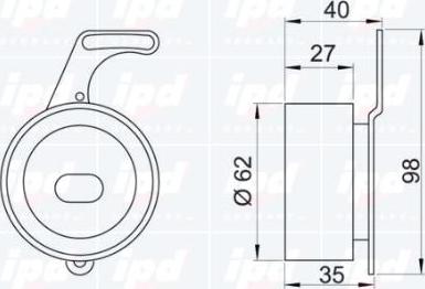 IPD 14-0704 - Натяжна ролик, ремінь ГРМ autocars.com.ua