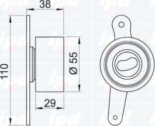 IPD 14-0708 - Натяжна ролик, ремінь ГРМ autocars.com.ua