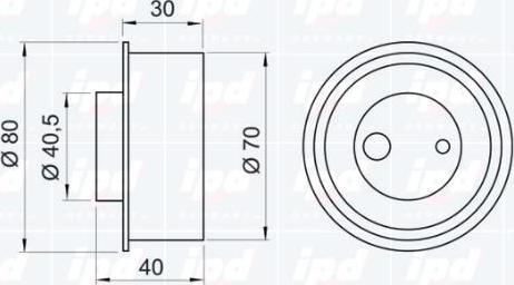 IPD 14-0722 - Натяжной ролик, ремень ГРМ avtokuzovplus.com.ua