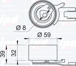 IPD 14-0729 - Натяжна ролик, ремінь ГРМ autocars.com.ua