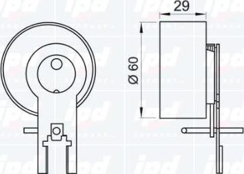 IPD 14-0740 - Натяжной ролик, ремень ГРМ avtokuzovplus.com.ua