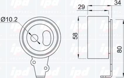 IPD 14-0744 - Натяжной ролик, ремень ГРМ autodnr.net