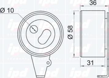 IPD 14-0745 - Натяжной ролик, ремень ГРМ avtokuzovplus.com.ua