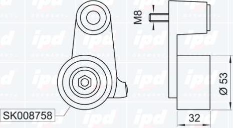 IPD 14-0767 - Натяжна ролик, ремінь ГРМ autocars.com.ua