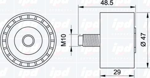 IPD 14-0774 - Направляющий ролик, зубчатый ремень autodnr.net