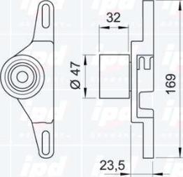 IPD 14-0776 - Натяжна ролик, ремінь ГРМ autocars.com.ua