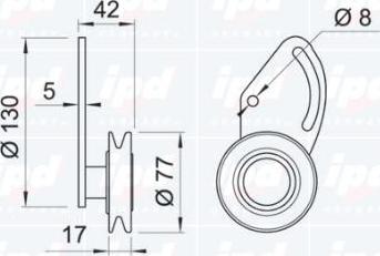 IPD 14-0778 - Ролик натяжителя, клиновой ремень autodnr.net