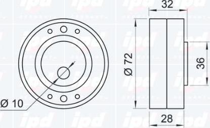 IPD 14-0783 - Натяжна ролик, ремінь ГРМ autocars.com.ua