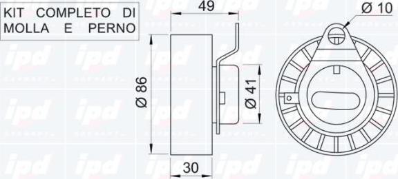 IPD 14-0788 - Натяжна ролик, ремінь ГРМ autocars.com.ua