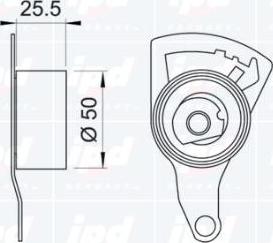 IPD 14-0799 - Натяжной ролик, ремень ГРМ avtokuzovplus.com.ua