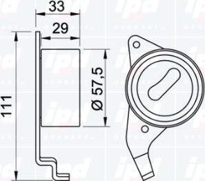 IPD 14-0801 - Натяжной ролик, ремень ГРМ avtokuzovplus.com.ua