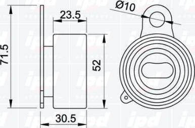 IPD 14-0813 - Натяжной ролик, ремень ГРМ autodnr.net