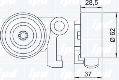 IPD 14-0957 - Натяжной ролик, ремень ГРМ avtokuzovplus.com.ua