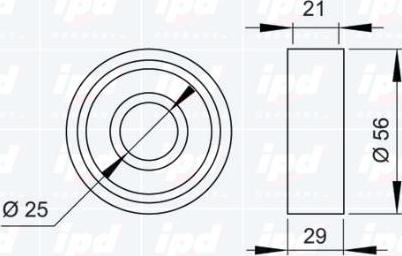 IPD 14-0902 - Натяжна ролик, ремінь ГРМ autocars.com.ua