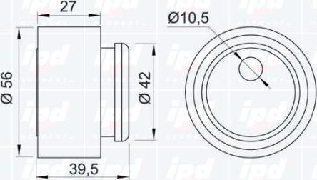 IPD 14-0907 - Натяжной ролик, ремень ГРМ avtokuzovplus.com.ua