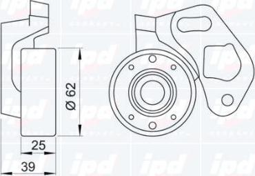 IPD 14-0917 - Натяжна ролик, ремінь ГРМ autocars.com.ua