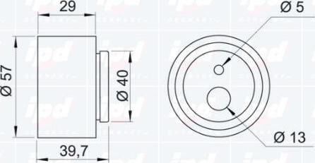 IPD 14-0933 - Натяжной ролик, ремень ГРМ autodnr.net