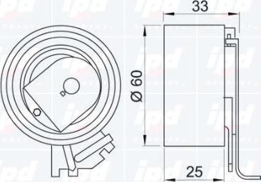 IPD 14-0949 - Натяжной ролик, ремень ГРМ avtokuzovplus.com.ua